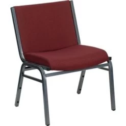 Flash Furniture 1000 Pounds Capacity Big And Tall Extra Wide Burgundy Fabric Stack Chair