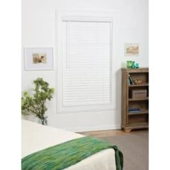 St. Charles 32 X 64" White 2" Cordless Faux Wood Horizontal Blind