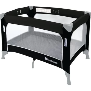 Foundations Sleepfresh Celebrity Portable Play Yard Crib Graphite