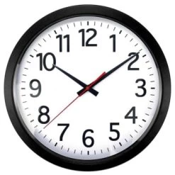 Realspace® Black Quartz Wall Clock