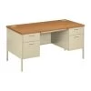 Hon® Harvest/putty Classic Double Pedestal Desk