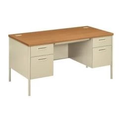 Hon® Harvest/putty Classic Double Pedestal Desk