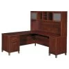 Bush Furniture® Somerset Hansen Cherry L-Shaped Desk With Hutch