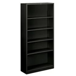 Hon® Brigade 5-Shelf Black Steel Bookcase