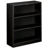 Hon® Brigade 3-Shelf Black Steel Bookcase