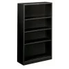 Hon® Brigade 4-Shelf Black Steel Bookcase