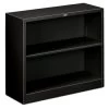 Hon® Brigade 2-Shelf Black Steel Bookcase