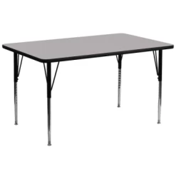 Flash Furniture Gray Rectangular Activity Table 30w X 72 Inch D