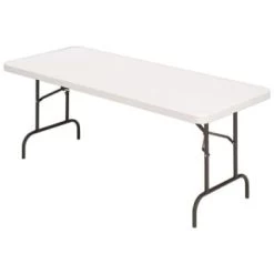Realspace® Platinum Molded Plastic Top Folding Table 5'w