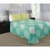 Martex Rx Bedspread Twin 71x102 Fitted Style Circles And Stripes Aqua