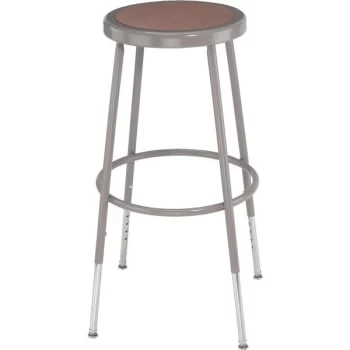 National Public Seating® Round Adjustable Height Stool With Hardboard Seat 25-33 - Image 2