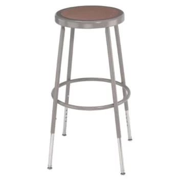 National Public Seating® Round Adjustable Height Stool With Hardboard Seat 25-33