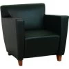 Office Star Products Black Leather Club Chair