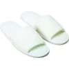 GENERIC Polyester Terry Slippers, Open Toe, Adult Size, White, Package Of 10 Pair