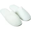 GENERIC Polyester Terry Slippers, Closed Toe, Adult Size, White, Package Of 10 Pair