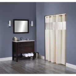 Focus Products Hookless Major Shower Curtain 71 X 77" Beige Case Of 12
