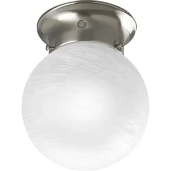 Progress Lighting® 6 In. 1-Light Incandescent Flush Mount Light (Brushed Nickel)