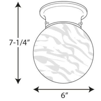 Progress Lighting® 6 In. 1-Light Incandescent Flush Mount Light (Brushed Nickel) - Image 2