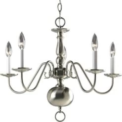 Progress Lighting® Americana 18 In. 5-Light Indoor Chandelier (B. Nickel)