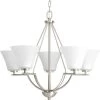 Progress Lighting® Bravo 5-Light Hanging Indoor Chandelier (Glass)