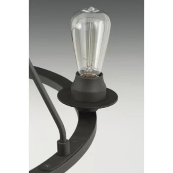 Progress Lighting® Debut 6-Light Indoor Chandelier (Graphite) (Glass) - Image 2